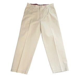 Old Navy Flat Front Straight Leg Khaki Chino Pant Light Tan Vintage Size 33x30